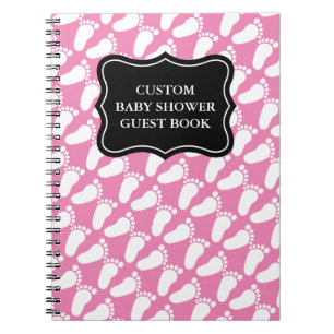 Livre d'invité sur mesure baby shower avec emprein
