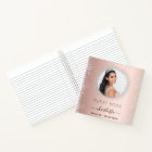 Livre d'invité Sweet 16 rose or argent photo