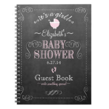 Livre d'invité vintage de baby shower de rose de
