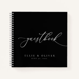 Livre d'invités Black & White Elegant Wedding