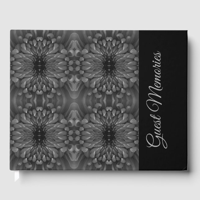Livre d'invités - Chrysanthemum Grey Kaleidoscopic (Recto)