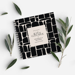 Livre d'invités de mariage minimaliste abstrait