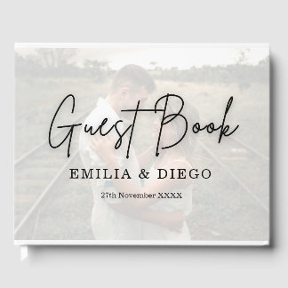 Livre d'invités de mariage personnalisé avec photo
