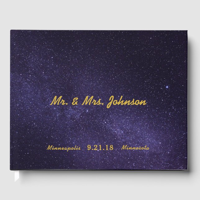 Livre d'invités - Mariage de nuit étoilé II (Recto)