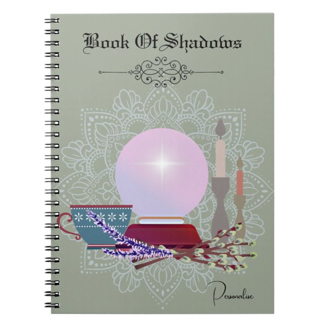 Livre D'Ombres Crystal Ball Journal Bougie Vert (Devant)
