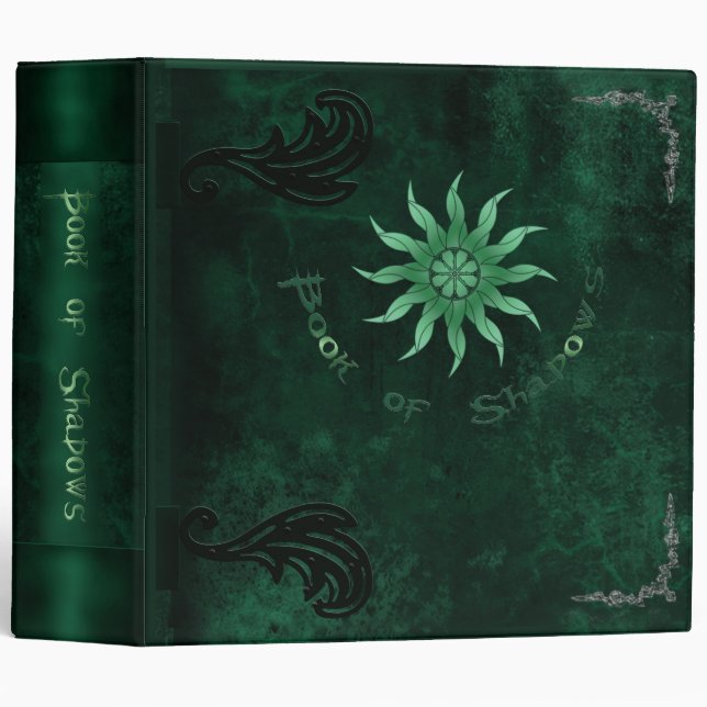 Livre d'Ombres - en riche Classeur couleur verte v (Devant/Côté)