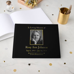 Livre D'or С ustom Foil Funeral Memorial Guest Book