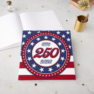 Livre D'or 250e anniversaire d'Amérique avec le drapeau des É