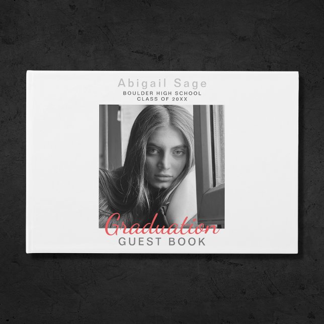 Livre D'or 2 Photo Simple Moderne Minimaliste Graduation (Créateur téléchargé)