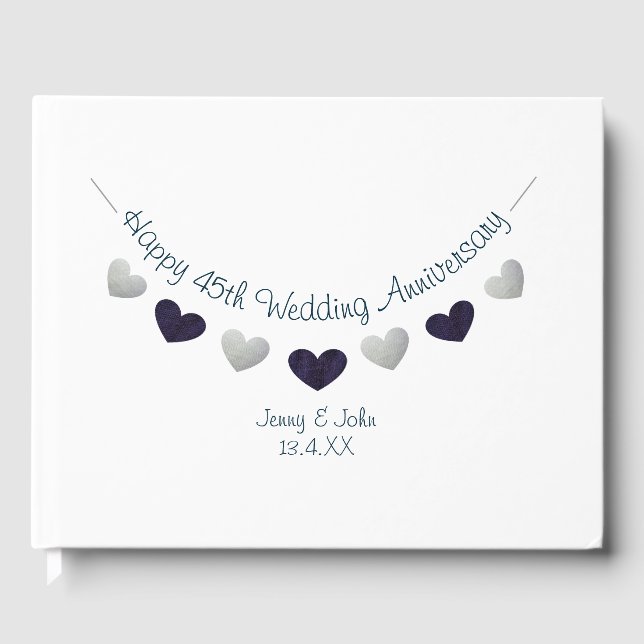 Livre D'or 45e saphir mariage anniversaire conception de l'en (Recto)