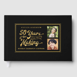 Livre D'or 50e anniversaire Alors et maintenant Photos Black 