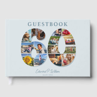 Livre D'or 60th Birthday Photo Collage Milestone Guestbook