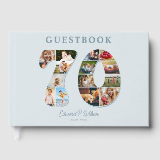 Livre D'or 70th Birthday Photo Collage Milestone Guestbook