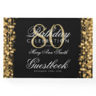 Livre d'or 80th Birthday Party Sparkles Gold