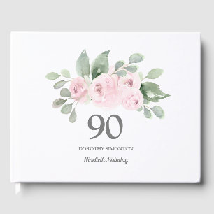 Livre D'or 90e anniversaire Rose florale