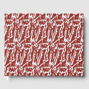 Livre d'or abstrait rouge   Cadeau artistique mode