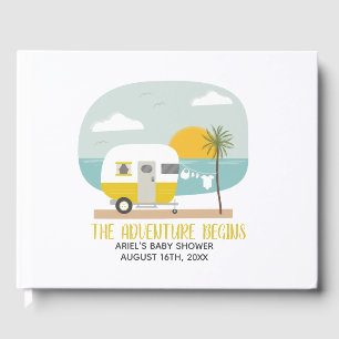 Livre D'or Adventure Beach Camper Jaune Baby shower neutre