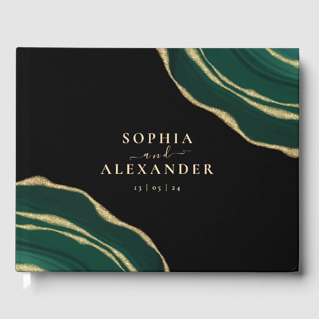 Livre D'or Agate vert émeraude (Recto)