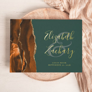 Livre D'or Agitation rouille moderne Gold Script Vert