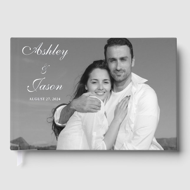 Livre D'or Ajoutez votre propre photo personnalisée Mariage à (Recto)