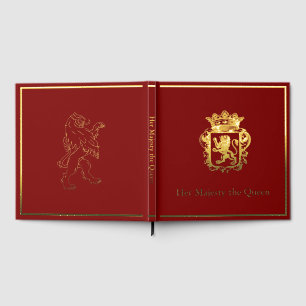 Livre D'or Album photo scrapbook en feuille d'or Lion Royal