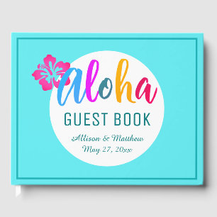 Livre D'or Aloha Luau Hibiscus rose vif