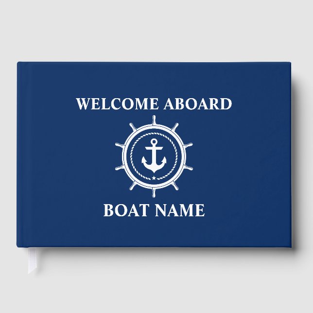 Livre D'or Ancre d'accueil nautique Nom du bateau (Recto)