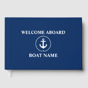 Livre D'or Ancre de bienvenue nautique Nom du bateau