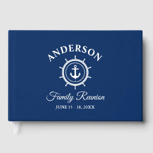 Livre D'or Ancre nautique Helm Famille Réunion Marine Bleu