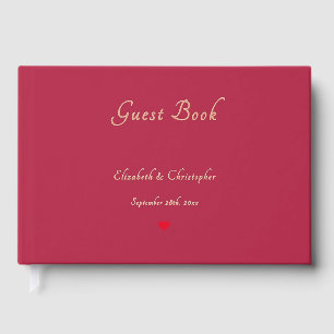 Livre D'or Anniversaire élégant Rose d'or Mariages Magenta