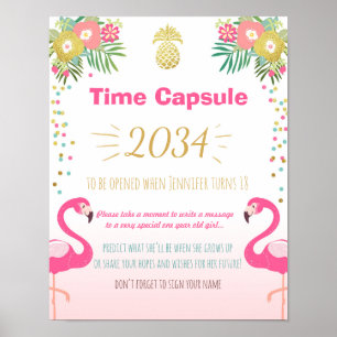 Livre d'or anniversaire Flamingo Capsule Temporell