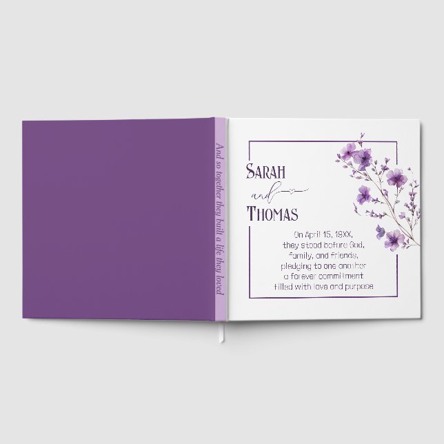 Livre D'or Anniversary Party Purple Flowering Branch (Complet)