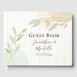Livre D'or Aquarelle bleu rose pastel