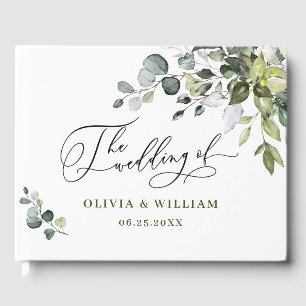 Livre D'or Aquarelle Eucalyptus Mariage de verdure