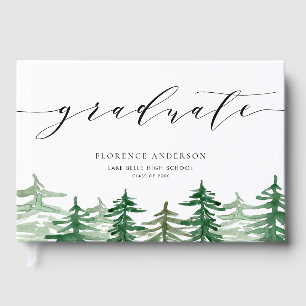Livre D'or Aquarelle Forêt Bois Graduation