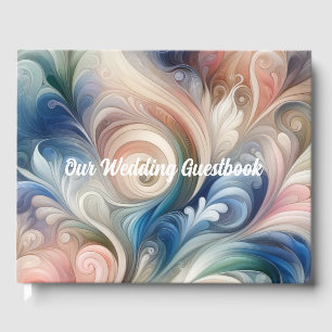Livre D'or Aquarelle Imaginaire Floral Romantique Motif