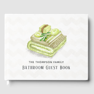 Livre D'or Aquarelle Lavande Olive Salle de bain