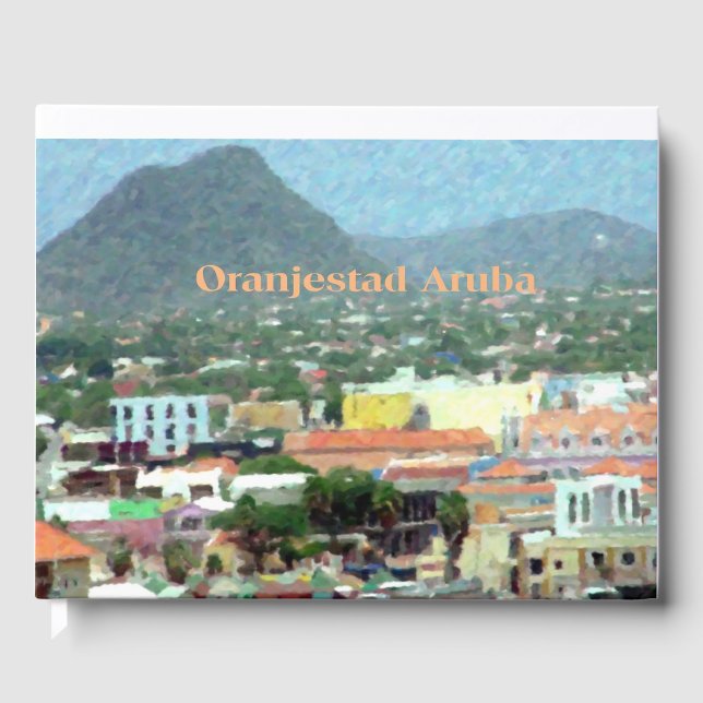 Livre D'or Aquarelle Oranjestad, Aruba (Recto)