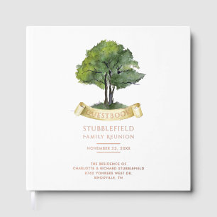 Livre D'or Arbre généalogique Aquarelle Famille Réunion Rose