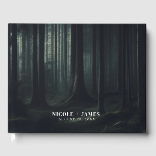 Livre D'or Arbres de forêt sombre et maussade au mariage au c
