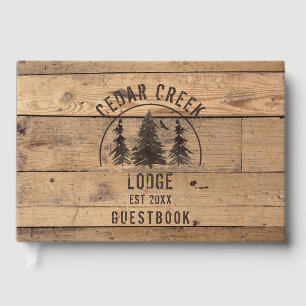 Livre D'or Arbres rustiques en forêt de bois Personnalisés