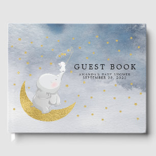 Livre D'or Attrapez Un Baby shower Etoile Bunny Elephant