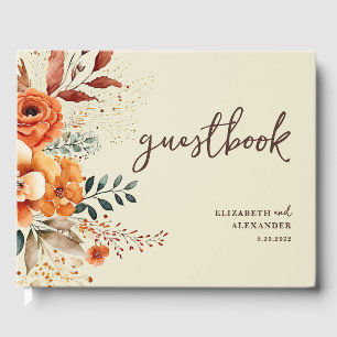 Livre D'or Autumnal floral chaleureux tonalités botaniques ma