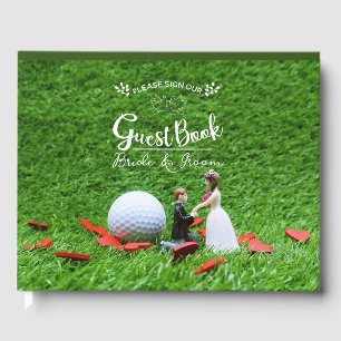 Livre d'or avec balle de golf pour golfeurs Mariag