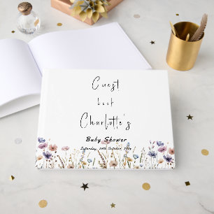 Livre D'or Baby In Bloom Baby Shower Fleur Sauvage