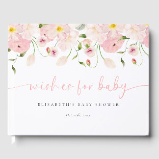 Livre D'or Baby in Bloom Fête de Naissance Rose