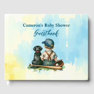 Livre D'or Baby shower À Thème Personnalisé De Baseball