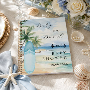 Livre d'or Baby shower bébé à bord du surf