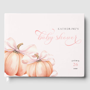 Livre D'or Baby shower citrouille à cou rose