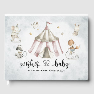 Livre D'or Baby shower d'Aquarelle Circus Animaux